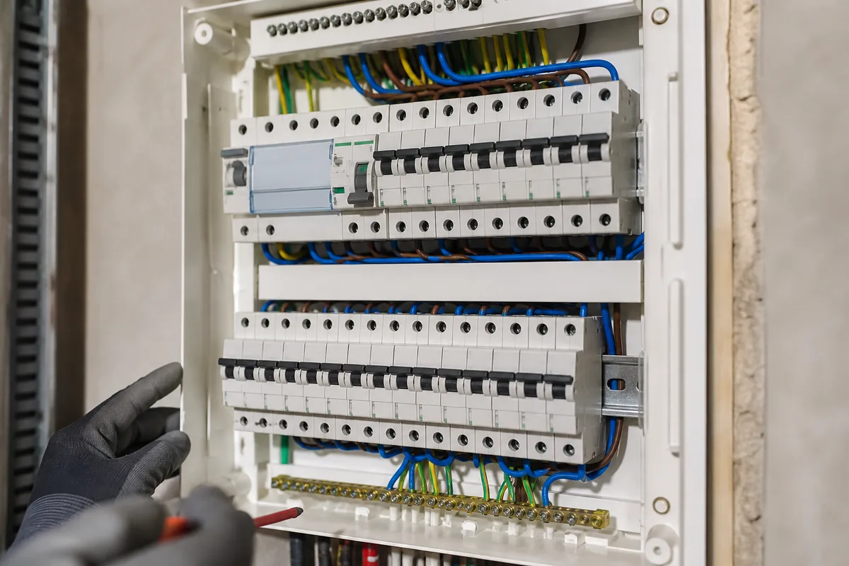 Tableau électrique équipé d&rsquo;un circuit dédié et d&rsquo;un différentiel pour borne de recharge